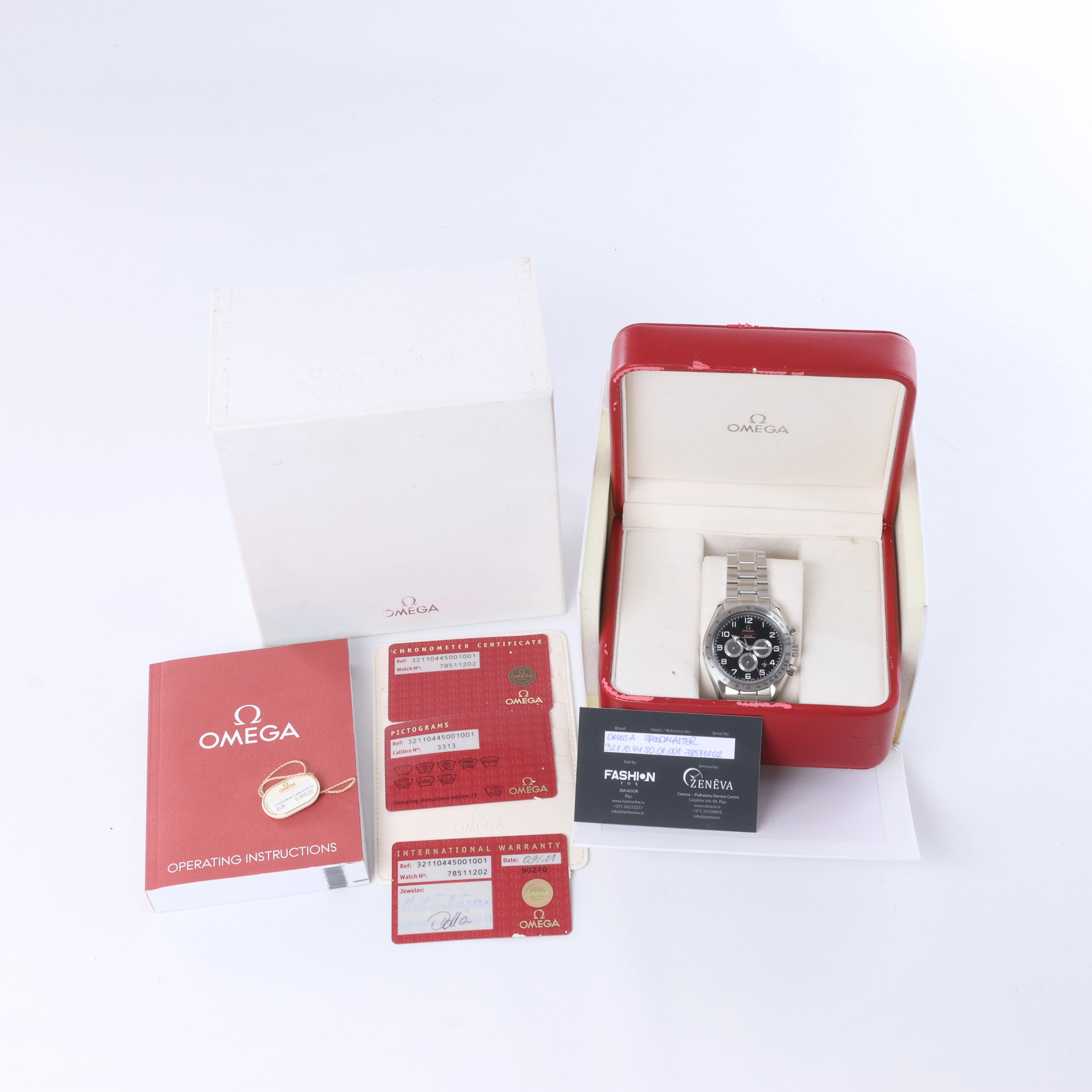 Omega Speedmaster Broad Arrow Co-Axial 321.10.44.50.01.001 Black Dial