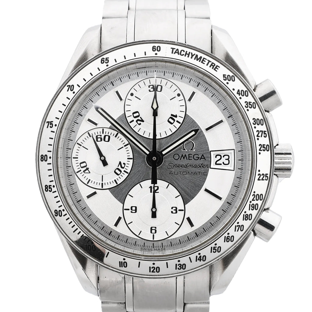 Omega Speedmaster Date Chronograph 3513.30 58461670 SS SS AT Watch with Silver Dial