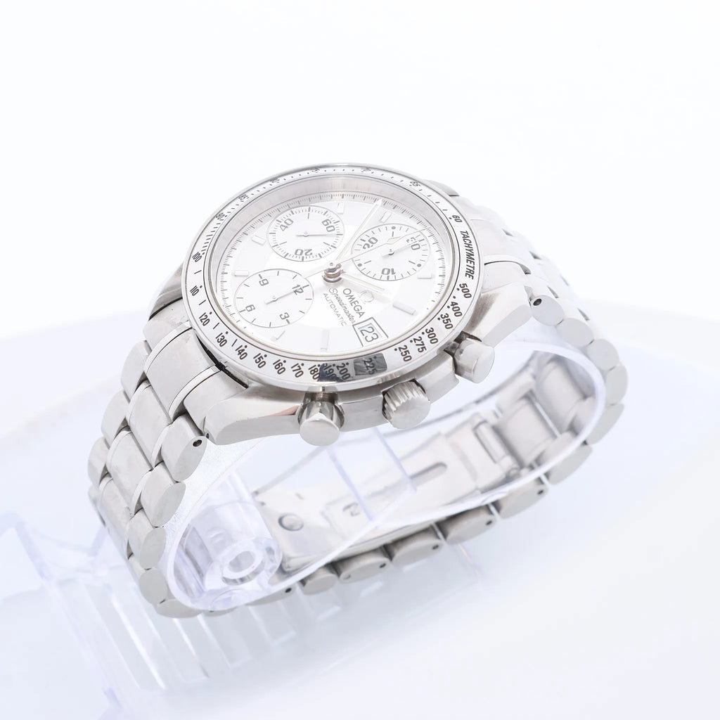 Omega Speedmaster Date Chronograph 3513.30 58461670 SS SS AT Watch with Silver Dial