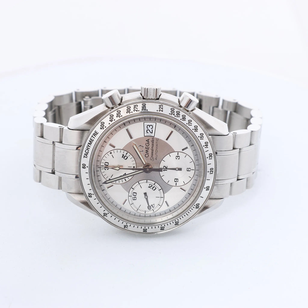 Omega Speedmaster Date Chronograph 3513.30 58461670 SS SS AT Watch with Silver Dial