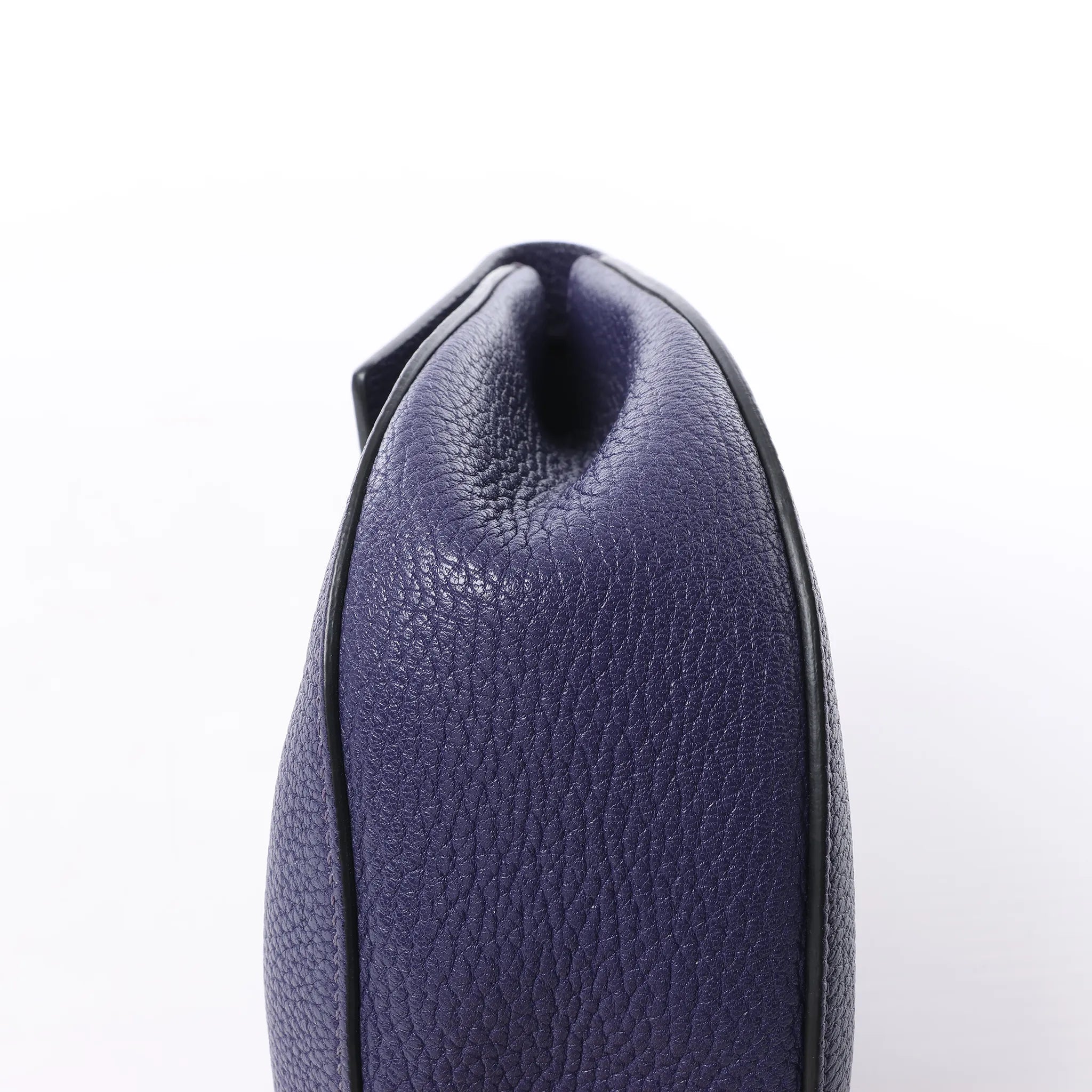 Chloe Drew Leather Chain Crossbody Bag in Navy Blue