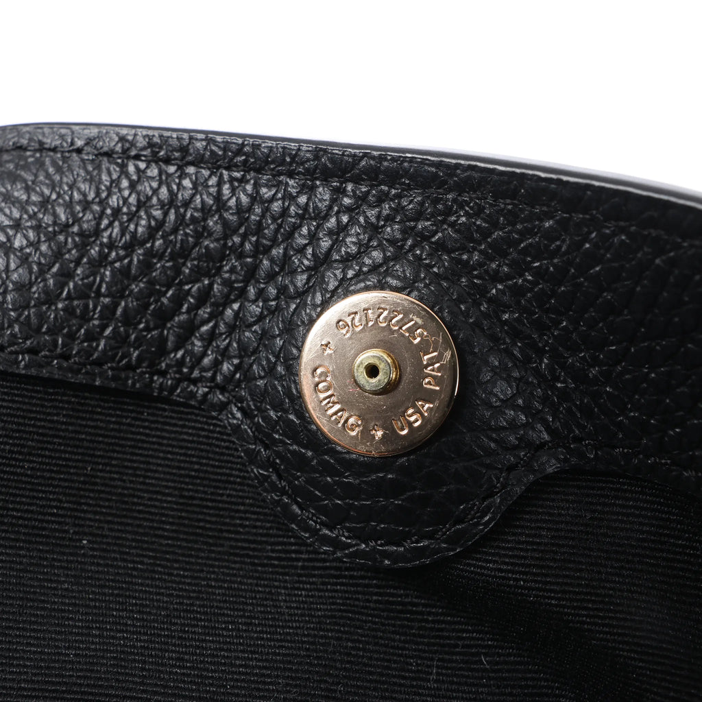 Coach Lexy Pebbled Leather Shoulder Bag in Black