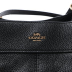 Coach Lexy Pebbled Leather Shoulder Bag in Black
