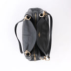 Coach Lexy Pebbled Leather Shoulder Bag in Black