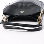 Coach Lexy Pebbled Leather Shoulder Bag in Black