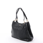 Coach Lexy Pebbled Leather Shoulder Bag in Black