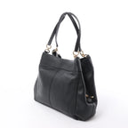 Coach Lexy Pebbled Leather Shoulder Bag in Black