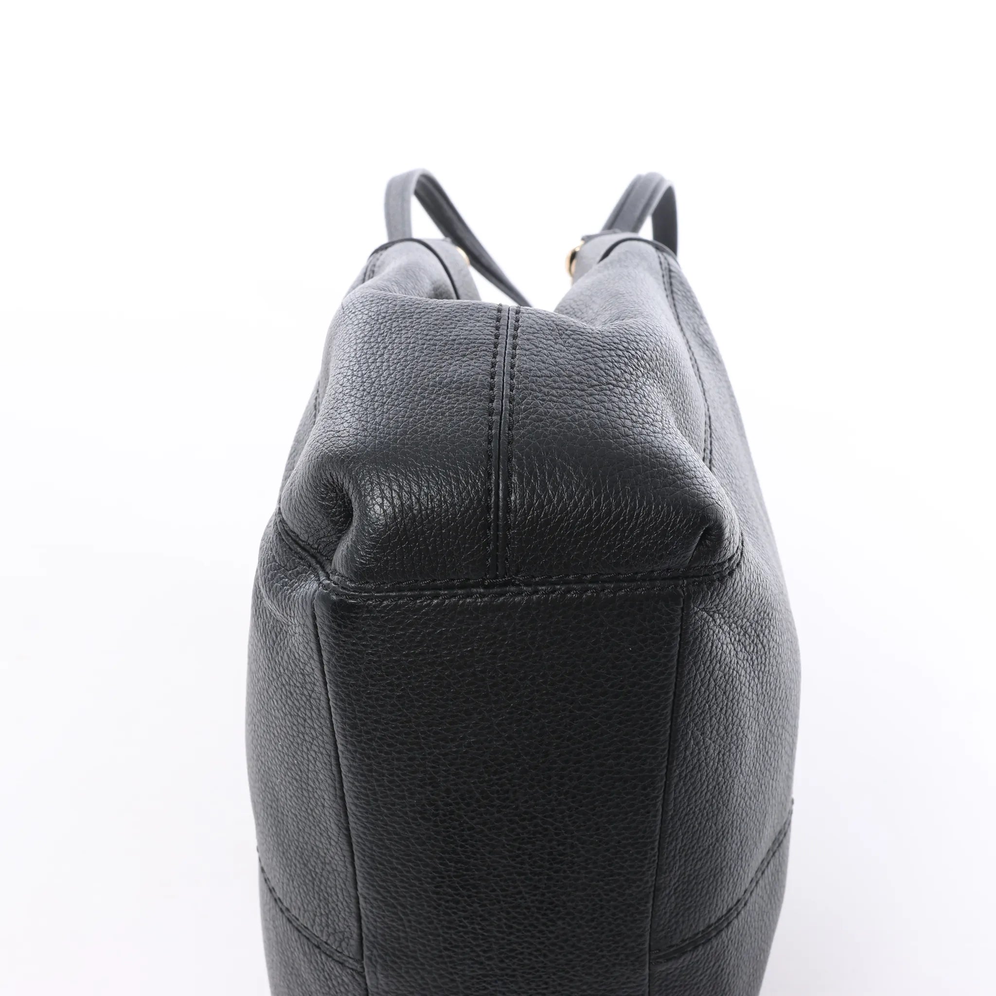 Coach Lexy Pebbled Leather Shoulder Bag in Black