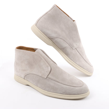 PINI PARMA Slipper aus Wildleder in Hellgrau, Größe 42,5 EU