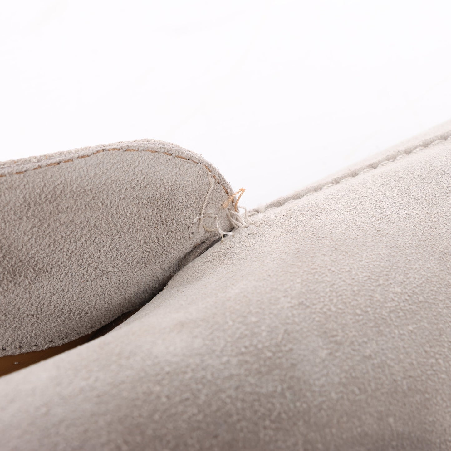 PINI PARMA Slipper aus Wildleder in Hellgrau, Größe 42,5 EU