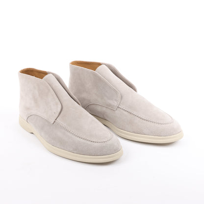 PINI PARMA Slipper aus Wildleder in Hellgrau, Größe 42,5 EU