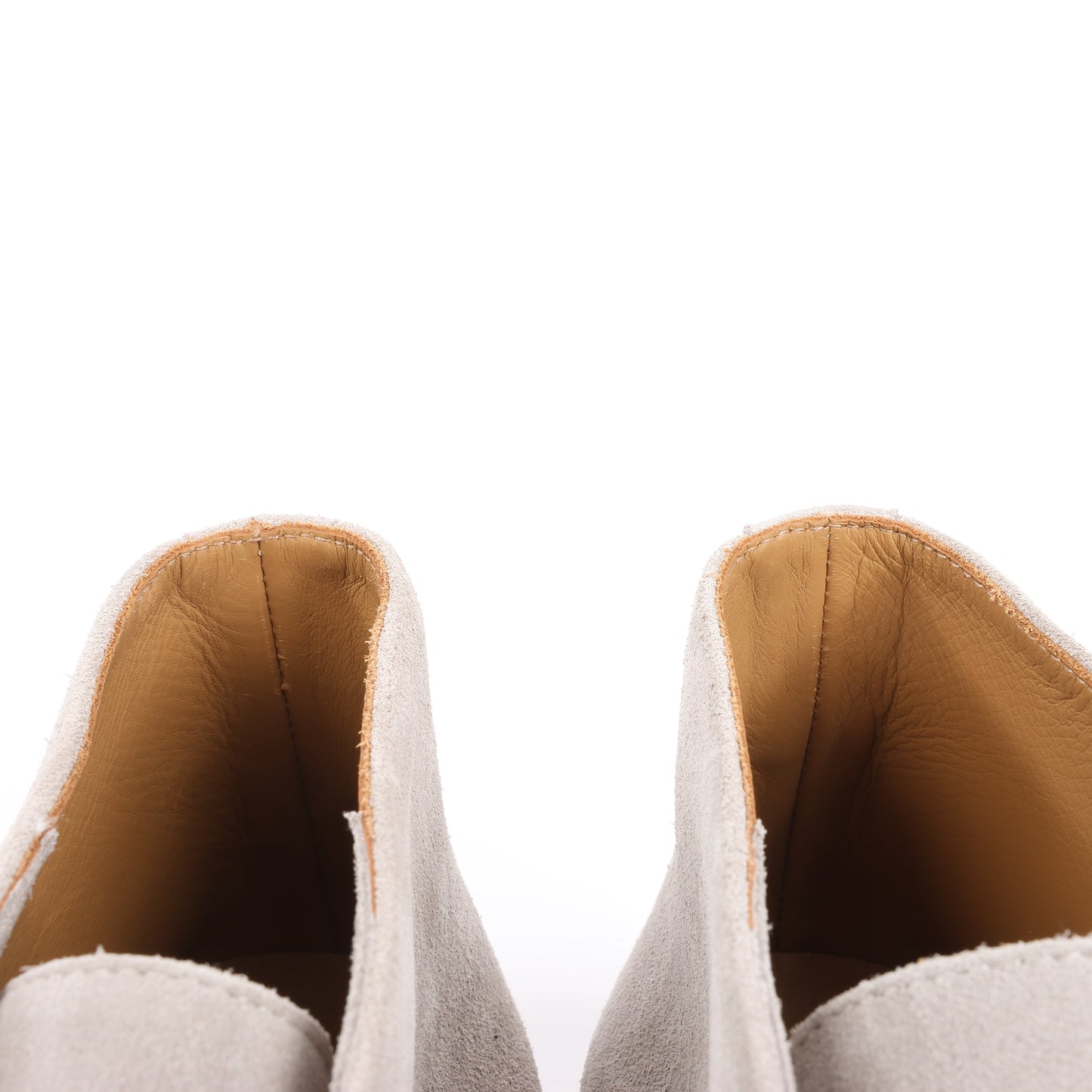 PINI PARMA Slipper aus Wildleder in Hellgrau, Größe 42,5 EU