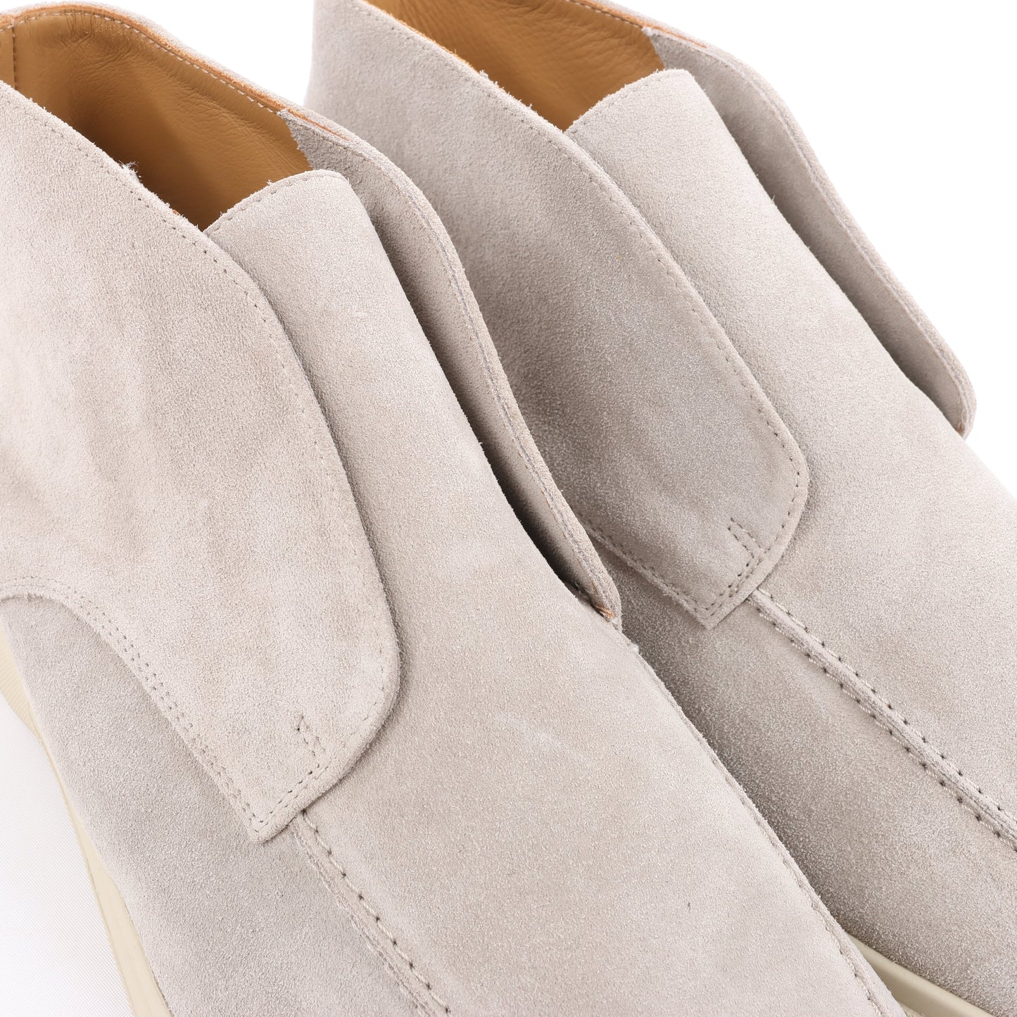 PINI PARMA Slipper aus Wildleder in Hellgrau, Größe 42,5 EU