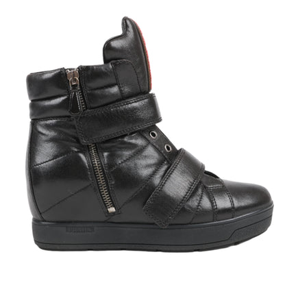 Baskets montantes PRADA Sport en cuir noir 3TZ047, pointure 36,5 EU