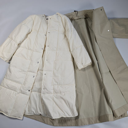 Jil Sander Beige Double-Layer Coat, Size 36