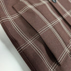 Marni Checkered Two-Tone Trench Coat, Size 38