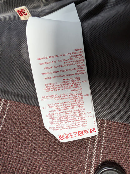 Marni Checkered Two-Tone Trench Coat, Size 38