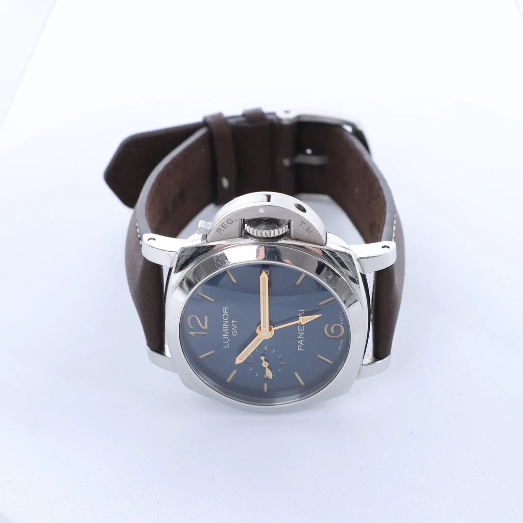 Panerai Luminor 1950 3 DAYS GMT Acciaio PAM00688 OP6950BB1815373 SS AT Watch with Blue Dial