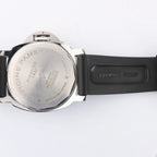 Panerai Luminor Base Logo PAM00000 SS x Rubber Stem-winder Watch with Black Dial