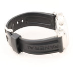 Panerai Luminor Base Logo PAM00000 SS x Rubber Stem-winder Watch with Black Dial