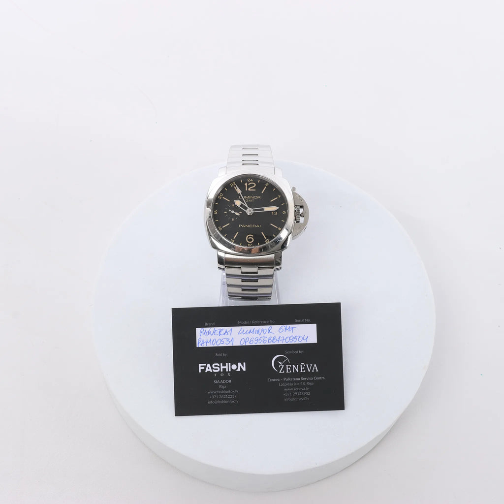 Panerai Luminor GMT PAM00531 OP6956BB1709504 SS AT Watch with Black Dial