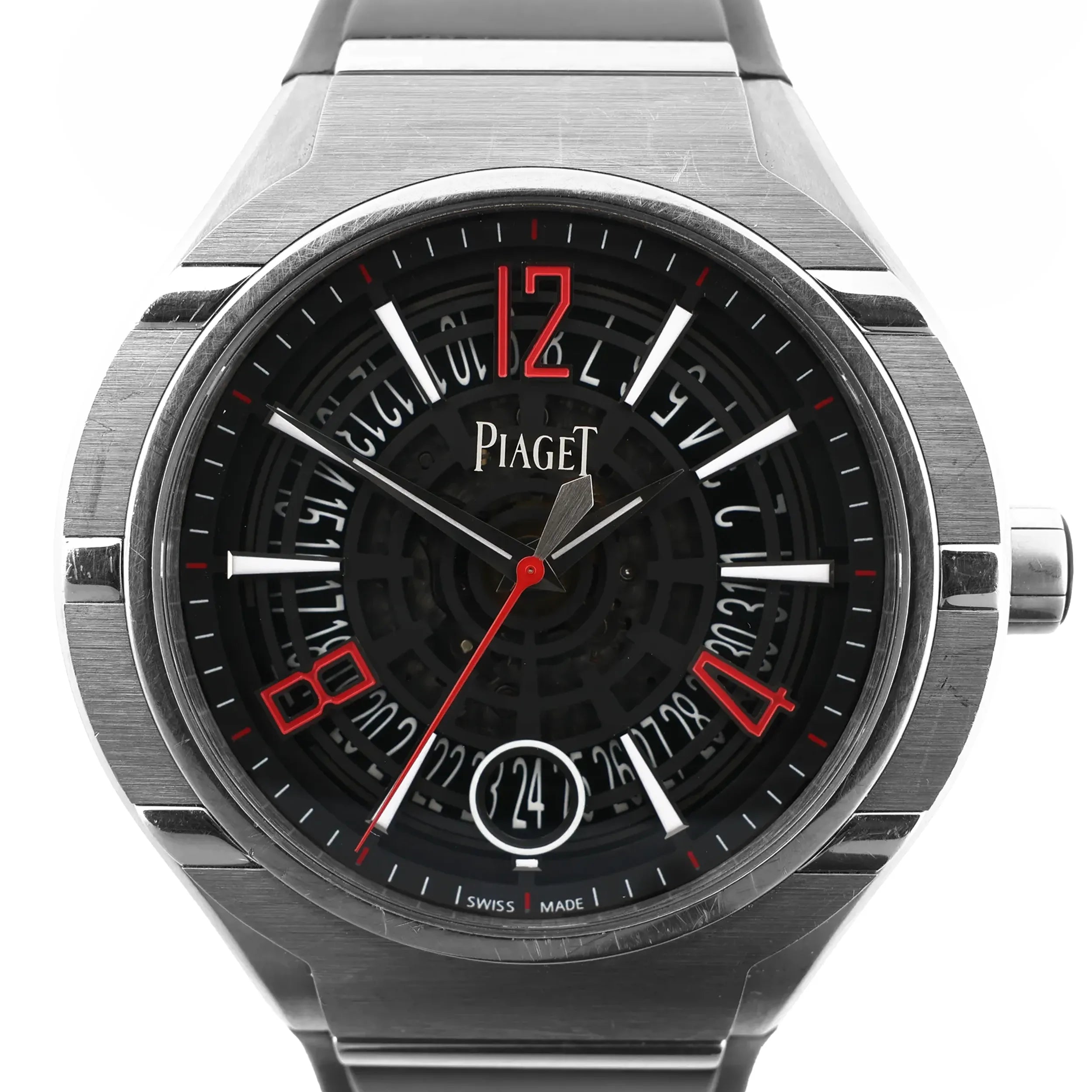 Reloj Piaget Polo FortyFive 1032140 SS×TI SS & Rubber AT con esfera esqueleto G0A35010