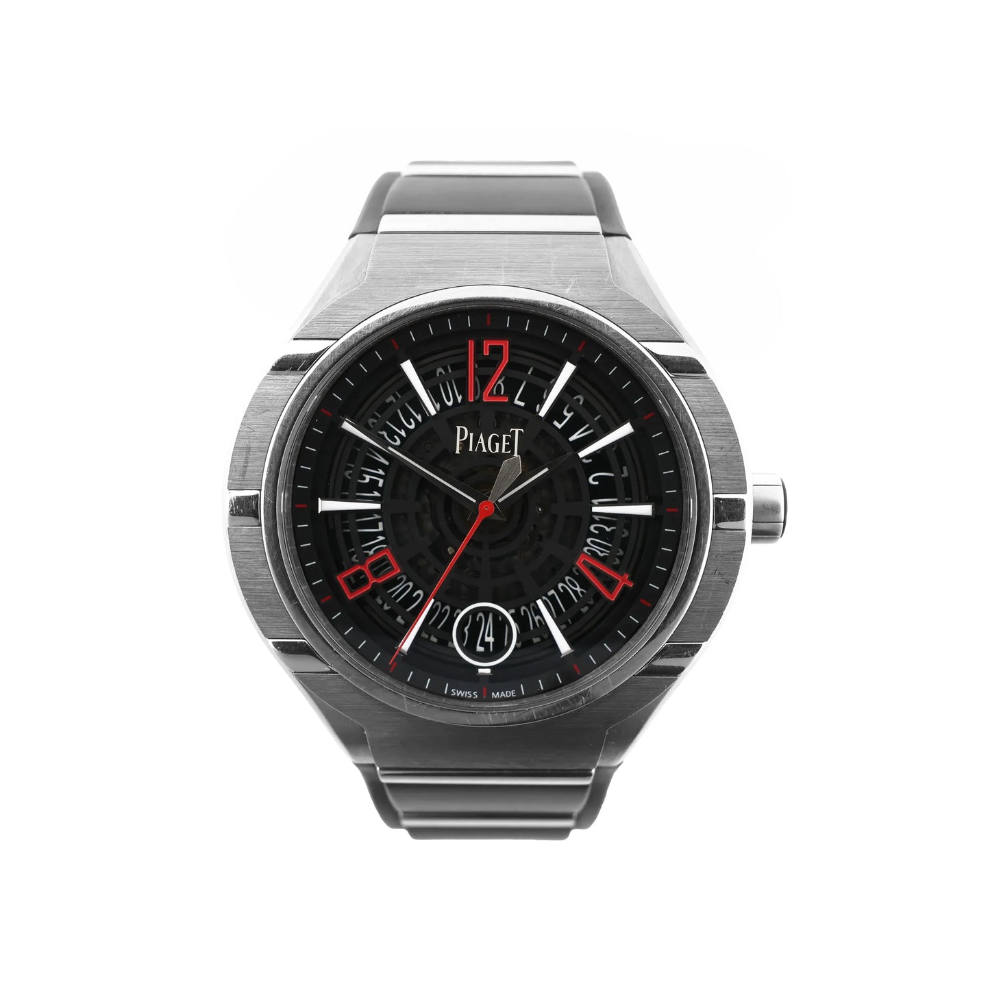 Piaget Polo FortyFive 1032140 SS×TI SS & Rubber AT Watch with Skeleton dial G0A35010