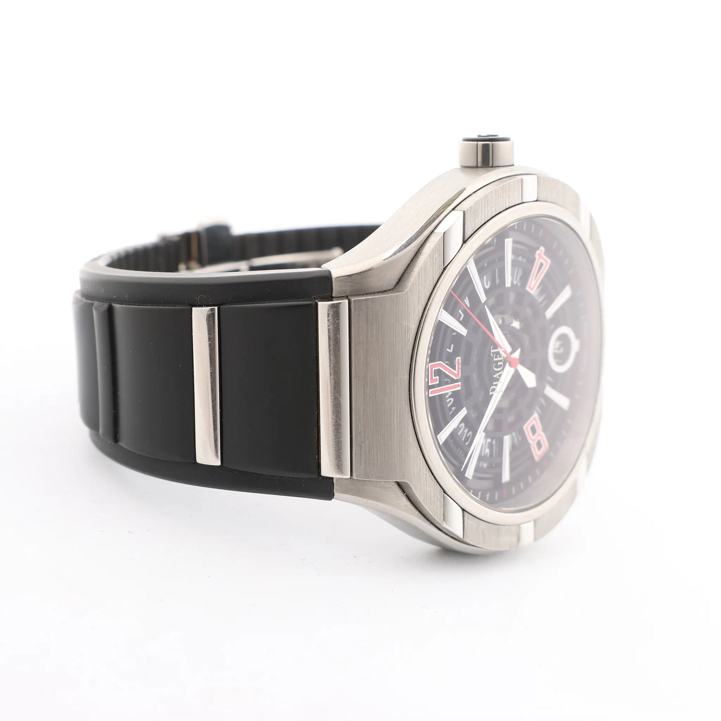 Piaget Polo FortyFive 1032140 SS×TI SS & Rubber AT Watch with Skeleton dial G0A35010