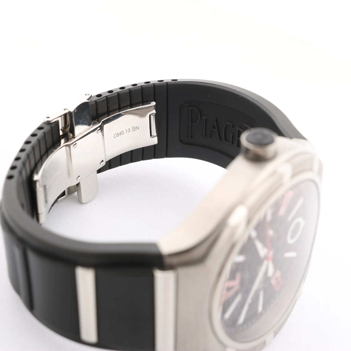 Piaget Polo FortyFive 1032140 SS×TI SS & Rubber AT Watch with Skeleton dial G0A35010