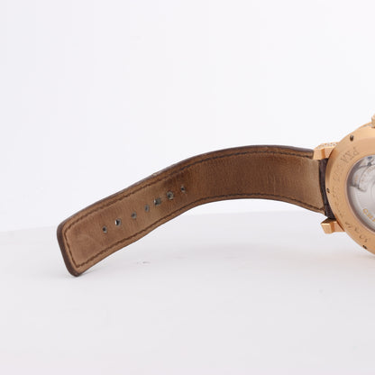 Pierre Kunz Pepretual Calendar PKA 003 QPR Leather x RG, Diamonds AT Silver-Face Watch