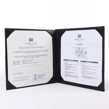 Pierre Kunz Pepretual Calendar PKA 003 QPR Leder x RG, Diamanten AT Silbernes Zifferblatt Uhr