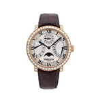 Pierre Kunz Pepretual Calendar PKA 003 QPR Leather x RG, Diamonds AT Silver-Face Watch