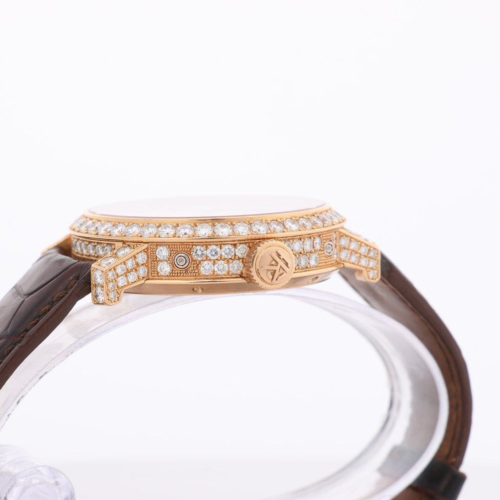 Pierre Kunz Pepretual Calendar PKA 003 QPR Leather x RG, Diamonds AT Silver-Face Watch