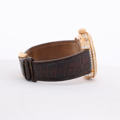 Pierre Kunz Pepretual Calendar PKA 003 QPR Leather x RG, Diamonds AT Silver-Face Watch