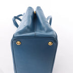 Prada Galleria Saffiano Lux Leather 2Way Handbag in Blue