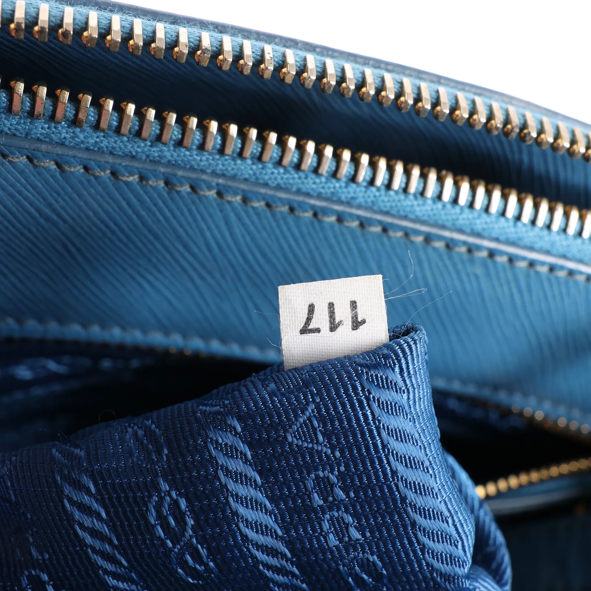 Prada Galleria Saffiano Lux Leather 2Way Handbag in Blue