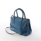 Prada Galleria Saffiano Lux Leather 2Way Handbag in Blue