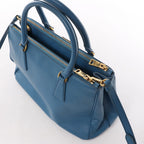 Prada Galleria Saffiano Lux Leather 2Way Handbag in Blue