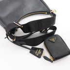Prada Re-Edition 2005 Leather Crossbody Bag in Black