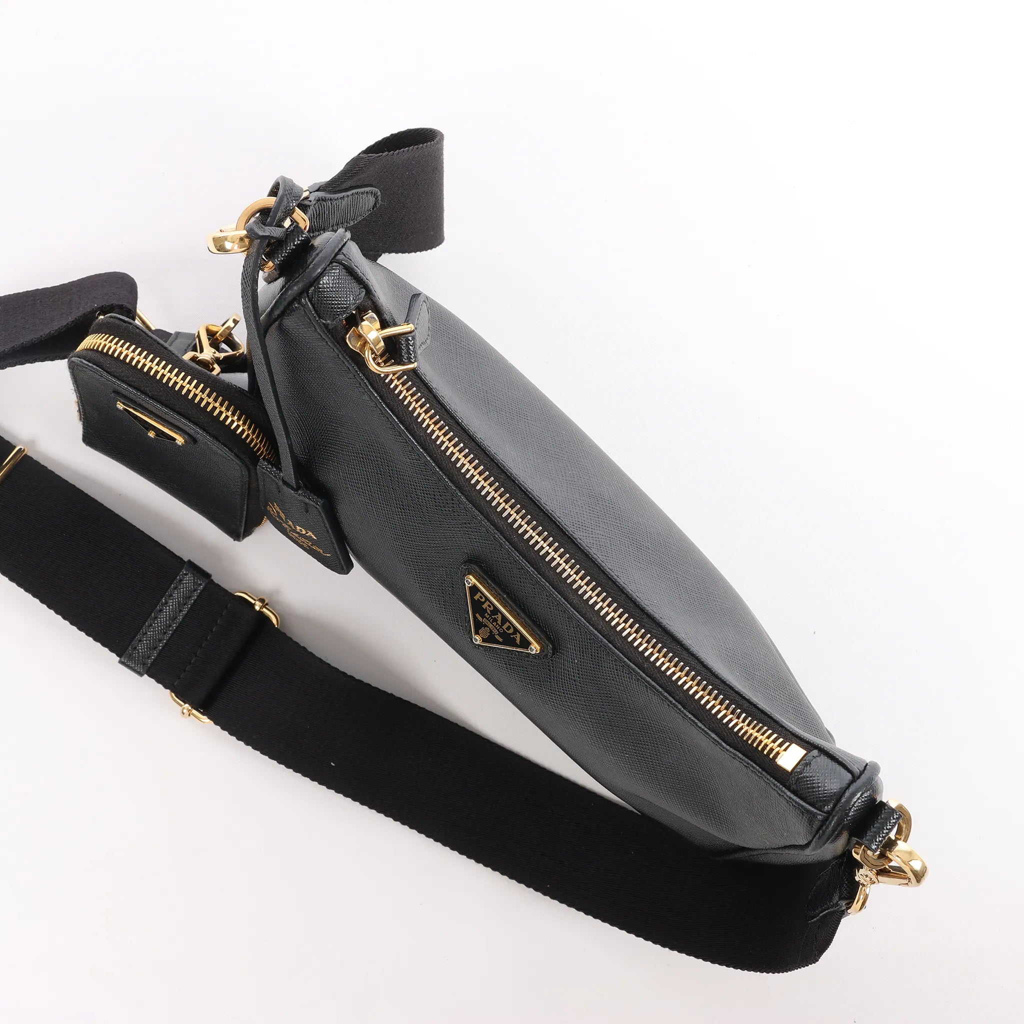 Prada Re-Edition 2005 Leather Crossbody Bag in Black