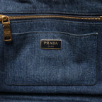 Prada Canapa Denim 2Way Handbag in Blue B2642B