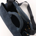 Prada Canapa Denim 2Way Handbag in Blue B2642B