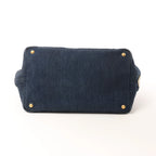 Prada Canapa Denim 2Way Handbag in Blue B2642B