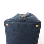 Prada Canapa Denim 2Way Handbag in Blue B2642B