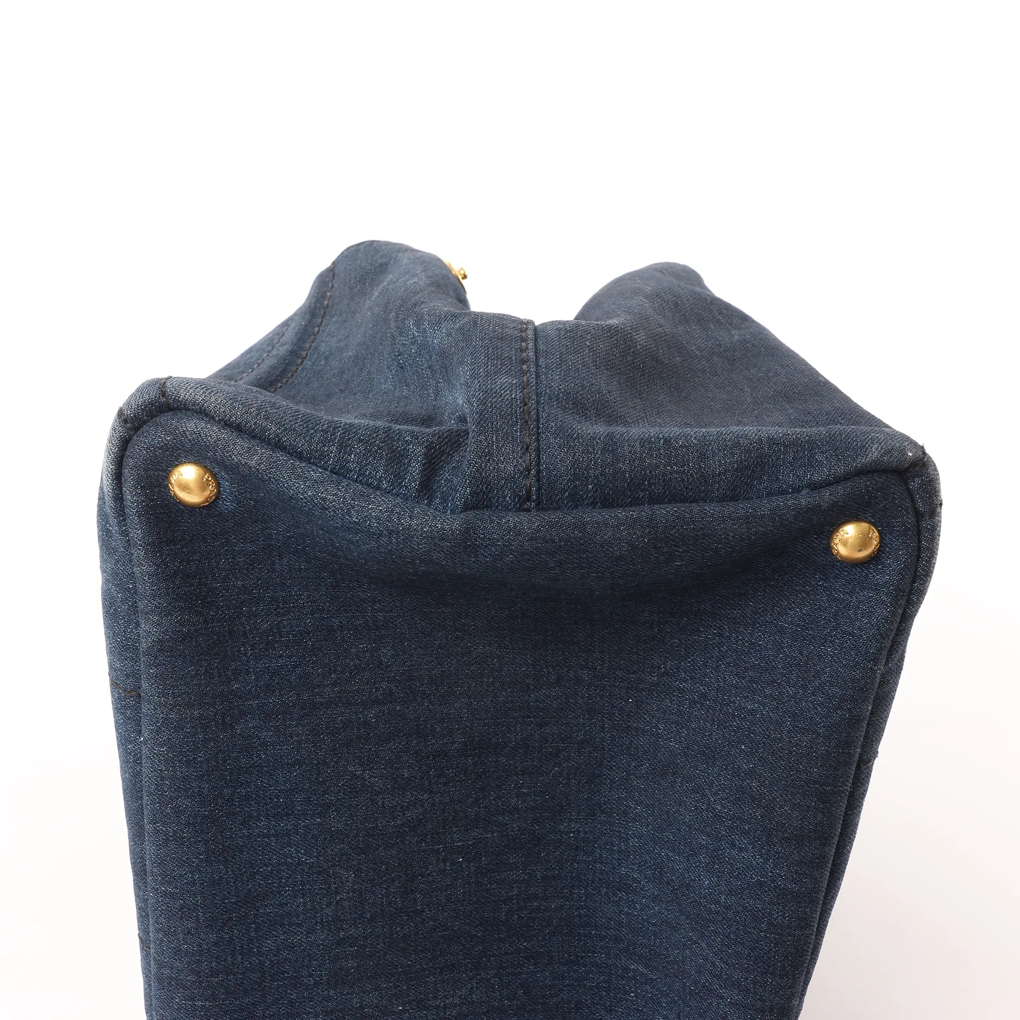 Prada Canapa Denim 2Way Handbag in Blue B2642B