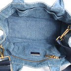 Prada Canapa Denim 2Way Handbag in Blue