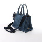 Prada Canapa Denim 2Way Handbag in Blue
