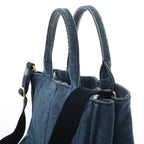 Prada Canapa Denim 2Way Handbag in Blue