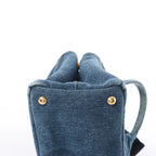 Prada Canapa Denim 2Way Handbag in Blue