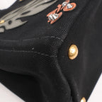 Prada Canapa Hawaii 2Way Handbag in Black x Orange